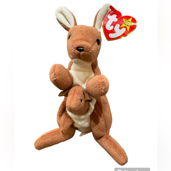 Ty Beanie Kangaroo “ Pouch “ DOB 11-6-96 With Baby - Picture 1 of 7